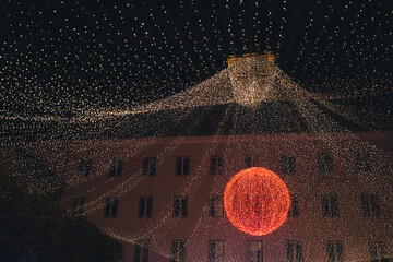 Illuminated Outdoor Space Featuring Vibrant