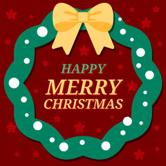 Red square holiday greeting card