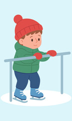  A toddler learns to skate