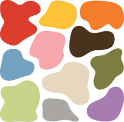 Colorful Organic Blob Shapes - Abstract Irregular Cutouts