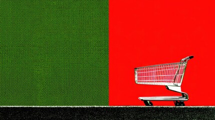 Black friday sale event shopping cart against bold background vibrant retail