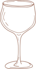 Delicate empty glass sketch, minimal and graceful design.