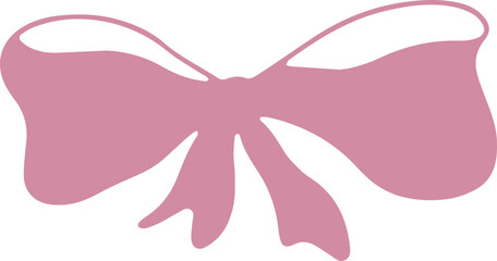 Hand-drawn ribbon knot with charming coquette flair and soft texture.