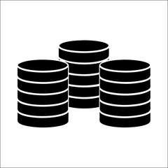 Stack of Coins Icon – Money, Finance, and Investment Symbol
