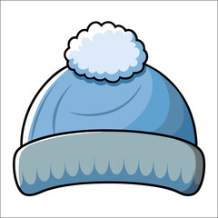 Vector illustration: red beanie or seamed cap, also known as knitted or knit cap isolated.
