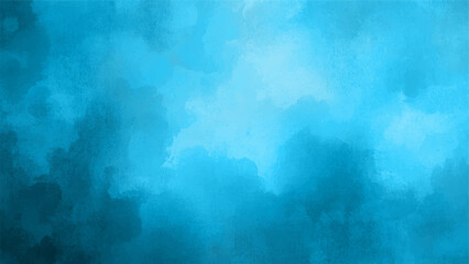 Abstract bright turquoise and deep teal blue watercolor background with soft, blended edges. Sky or water aesthetic perfect for peaceful, oceanic, or artistic digital design.