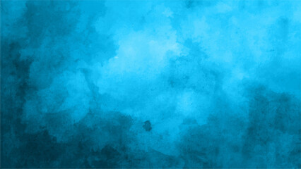 Abstract bright turquoise and deep teal blue watercolor background with soft, blended edges. Sky or water aesthetic perfect for peaceful, oceanic, or artistic digital design.
