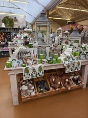 Handmade ceramics and home decorations, sales exhibition, beautiful colors and atmosphere