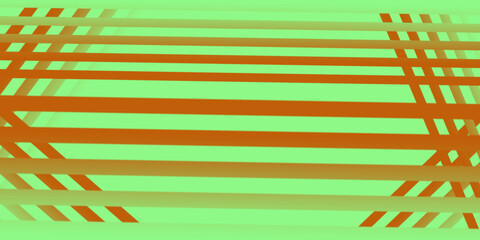 Abstract geometric pattern featuring intersecting orange lines on a vibrant light green background creating visual depth