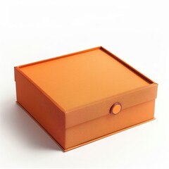 Naklejka premium orange box on white background