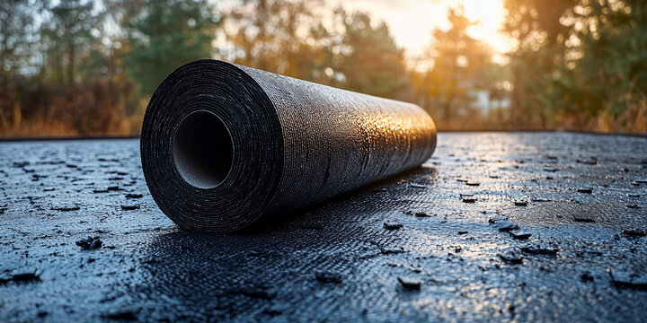 EPDM ethylene propylene diene roll on construction site Generative AI