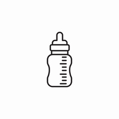 baby bottle feeding icon sign vector