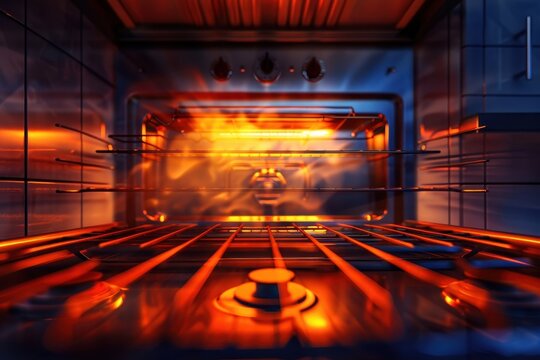 inside view of oven restaurent close up view background