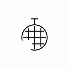 disco ball music icon sign vector