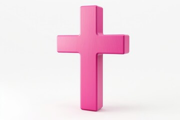 Obraz premium Pink 3D X mark icon isolated on white background with clean minimal composition, suitable for cancel, close, delete, or error button symbol in web and app interface mockups