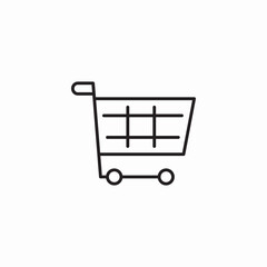 empty shopping cart icon sign vector