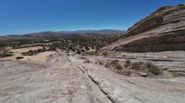 Vasquez Rocks Climbing Down POV Top Body Camera California USA