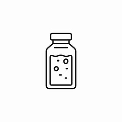 medicine bottle bubbling icon sign vector