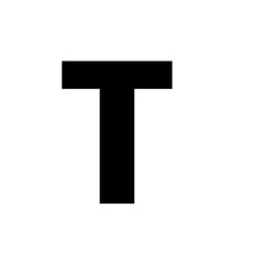 Simple Geometric Letter T Icon
