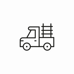 pickup truck utility icon sign vector