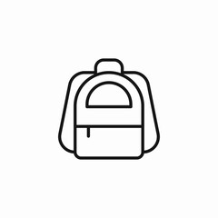 standard backpack icon icon sign vector