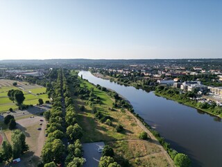 Fototapeta premium Aerial View of Dresden – Historic Cityscape from Above