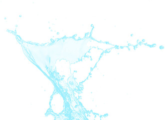 Obraz premium Blue water splash isolated on transparent background