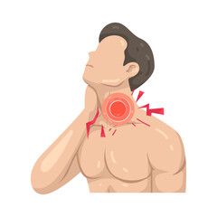 Illustration of Person with Sore Throat