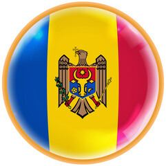moldova flag button