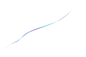 Abstract colorful ribbon wave isolated on transparent background — elegant flowing gradient line...
