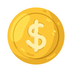 Illustration of Gold Dollar Coin