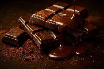 Chocolate Bar with Melted Cocoa