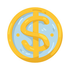 Illustration of Gold Dollar Coin