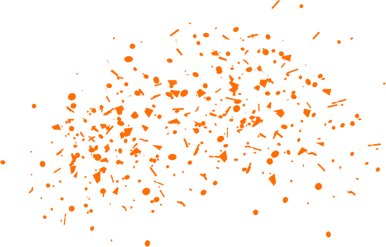 Orange paint splatter texture isolated on transparent background 3 - Powered by Adobe