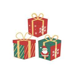 christmas gift boxes with gifts