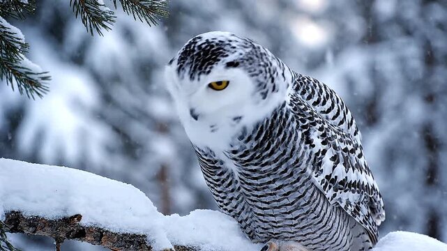 An owl, in extreme slow motion, swivels its head a full 270 degrees.
