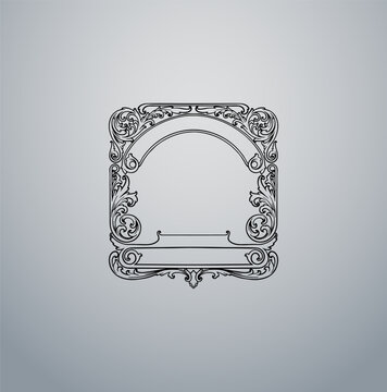 Vintage wedding Wreath Vector