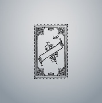 Vintage wedding Wreath Vector
