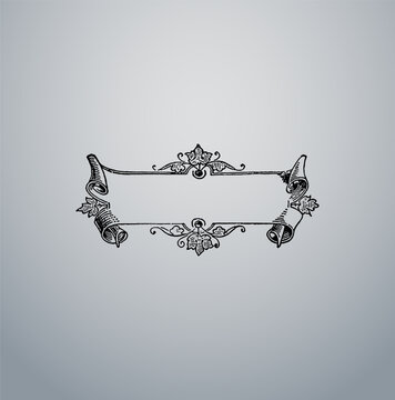 Vintage wedding Wreath Vector