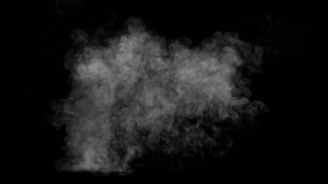 White smoke and dust blast in 4K
