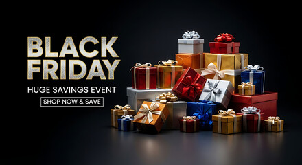 Black Friday huge savings event with gift boxes sale