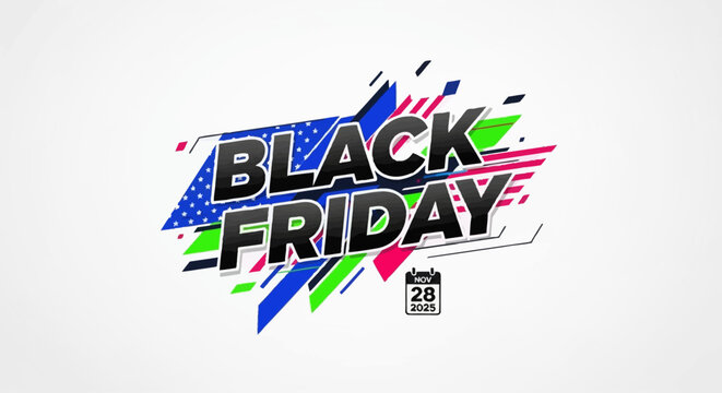 Get Ready for Black Friday 2025 with this vibrant, eye-catching design, perfect for advertising sales, promotions, and holiday shopping events with a modern, energetic feel