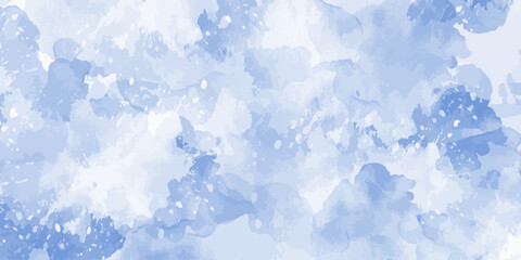 Pastel sky blue watercolor paint brush. watercolour texture for cards, Brushstrokes and splashes.	
