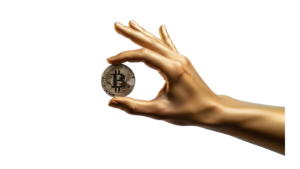 Hand Holding Cryptocurrency Coin Representing Digital Finance and Investment Opportunity