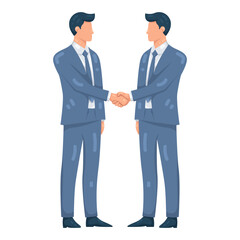 Fototapeta premium Illustration of Two Businessmen Shaking Hands