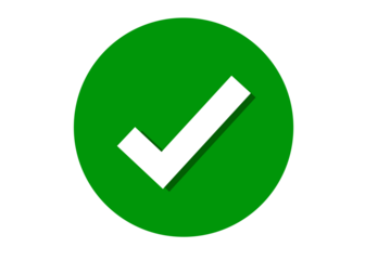 Minimal Green Tick Mark – Flat Vector Check Symbol on Transparent Background