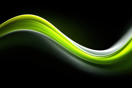 Elegant green sheer fabric flows against a dark backdrop, creating a visually striking abstract design