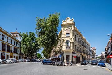 Exploring Casa de las Moscas on Adriano Street in Seville, Spain