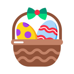 Flat style icon representing easter eggs
