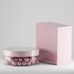Luxury Cosmetic Jar & Box Mockup